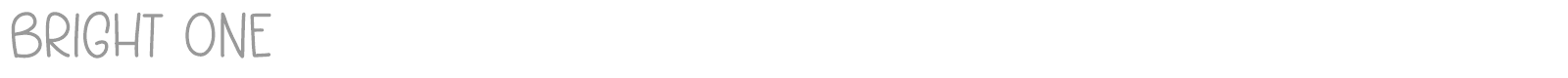 Bright One font preview